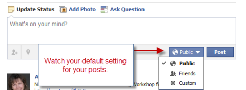 default settings for posts