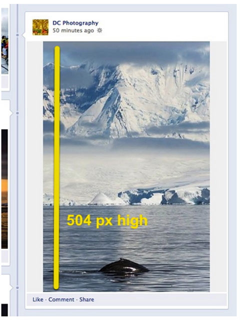 larger image in a facebook link post