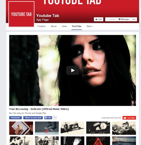 youtube facebook tab