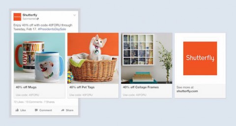 "With product ads, businesses can showcase more products and people on Facebook can discover more relevant products."