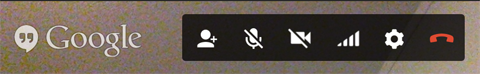 google+ hangouts top control panel image