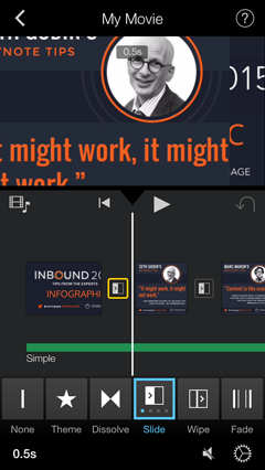 cropped infographic section in video app