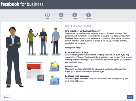 setting up business manager