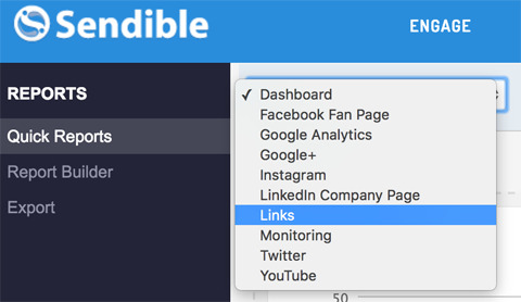 report views in sendible analytics