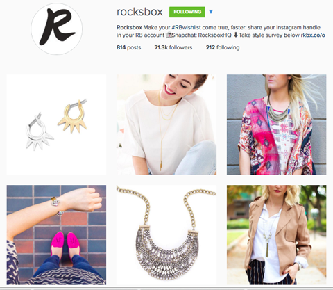 rocksbox instagram profile