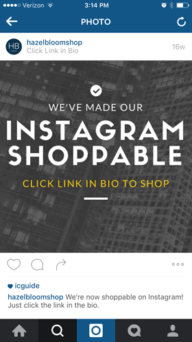 shoppable alert on instagram