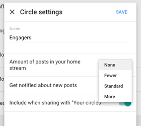 new google plus circle settings