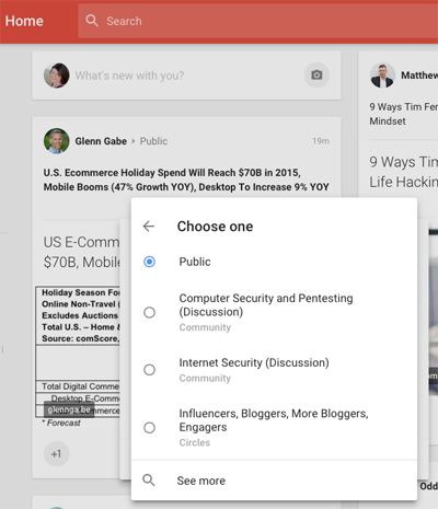 new google plus privacy visibility