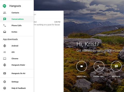 new google hangouts