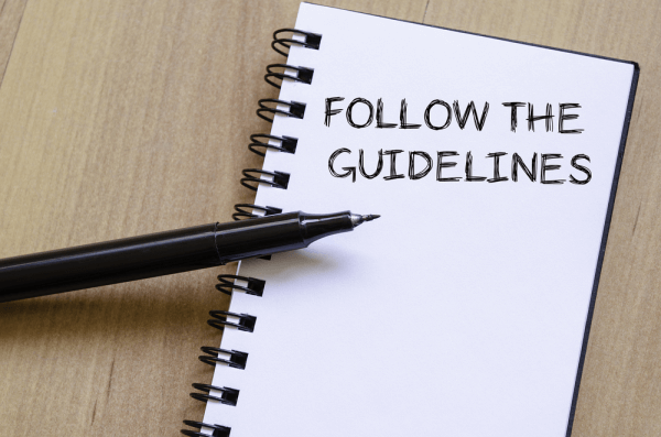 follow guidelines notebook pen shutterstock 347478734