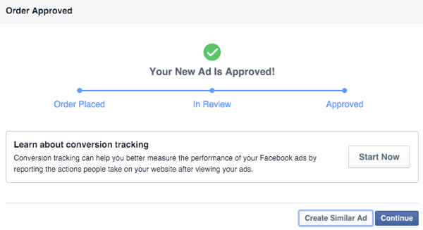 facebook canvas ad mobile approval notification