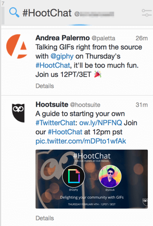 tweetdeck chat hashtag stream