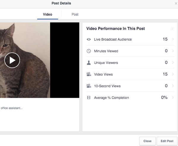 facebook live video insights