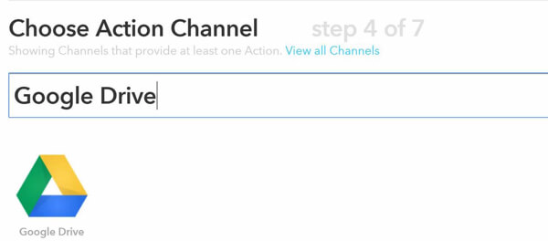 ifttt choose action channel