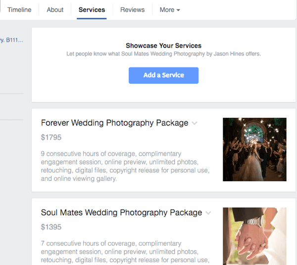Facebook business page services