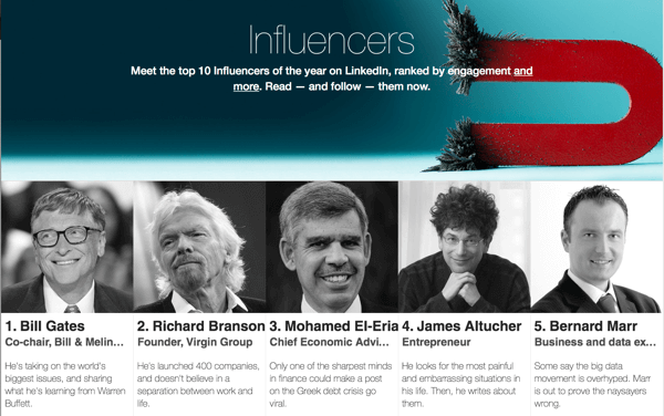 linkedin top 10 influencers