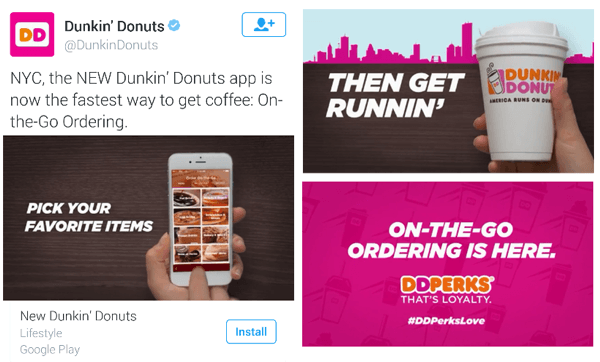 dunkin donuts twitter video ad