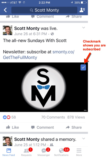 facebook live mobile notifications
