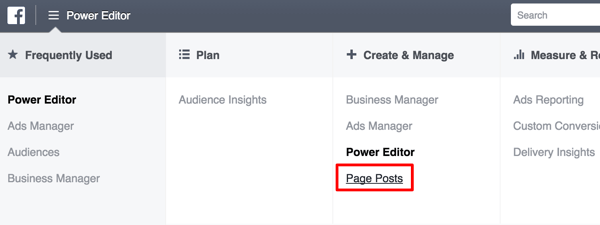 create dark facebook post