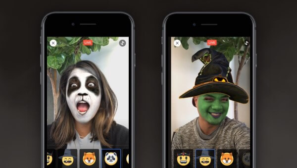 facebook halloween themed reactions and masks