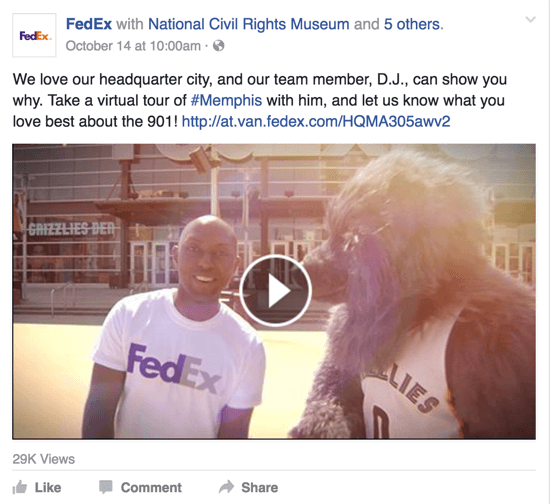 fedex facebook video