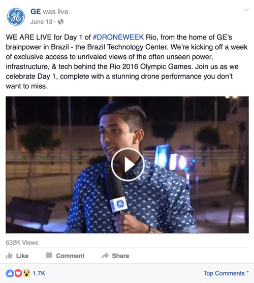 ge facebook live for drone week