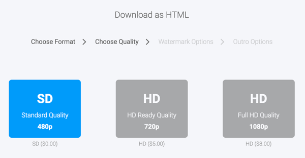 Select a download format for your Moovly video.
