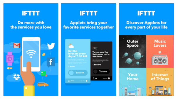 IFTTT's new Applets bring your favorite services together to create new experiences.