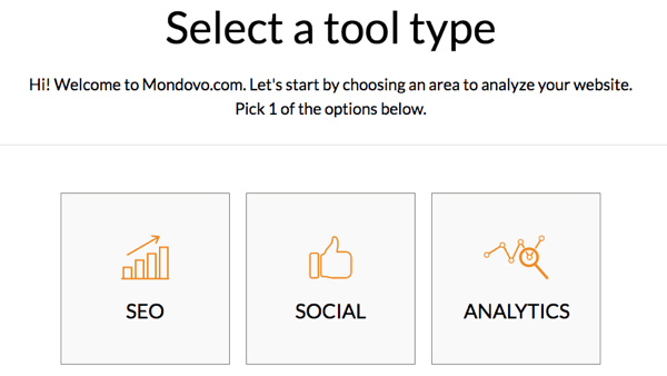 Select a tool type in Mondovo.