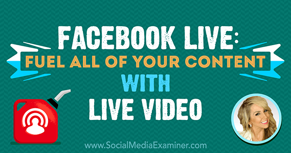 Facebook Live: Fuel All of Your Content With Live Video featuring insights from Chalene Johnson on the Social Media Marketing Podcast.