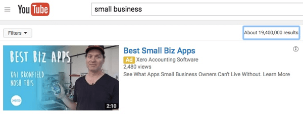 This is what your ad will look like in YouTube search.