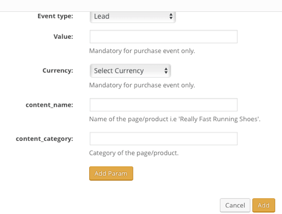 Use additional parameters if you're tracking multiple pages under the same event type.