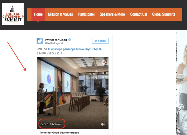 You can also embed a Periscope stream on your website.