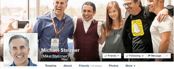 Michael Stelzner joined Facebook at the recommendation of MarketingProf's Ann Handley.
