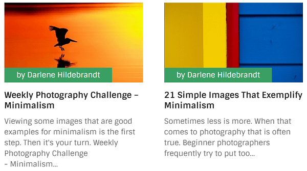 Digital Photography School offers challengers to readers in their posts.