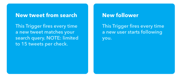 Choose New Tweet From Search for your IFTTT applet's trigger.