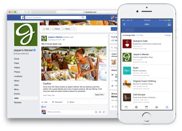 Facebook is rolling out new features that allow job posting and application directly on Facebook.