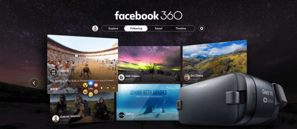 Facebook announced its first dedicated virtual reality app, Facebook 360 for Gear VR.