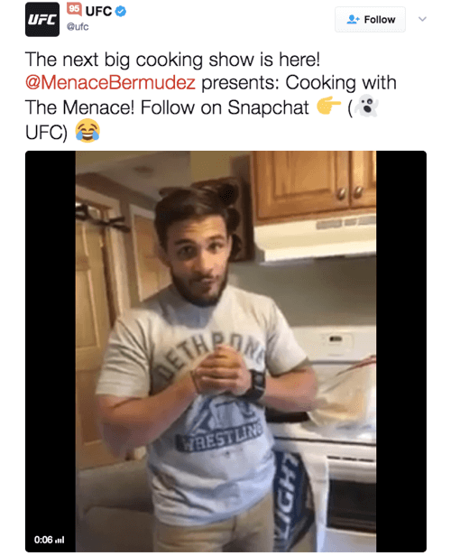 UFC's video-led cooking series is popular with viewers.