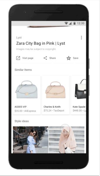 Google introduced two new features, Style Ideas and Similar Items, to the Google app for Android and mobile web for fashion image searches.
