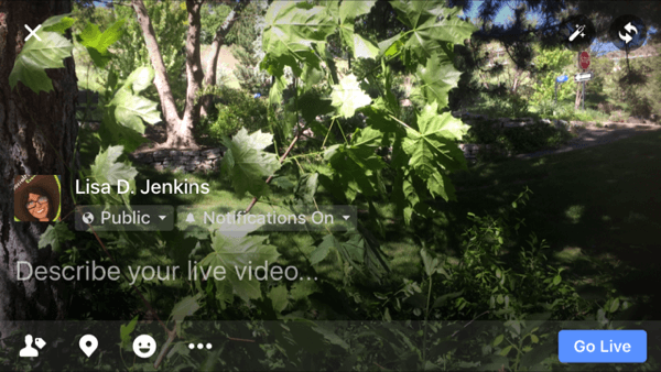 horizontal facebook live video
