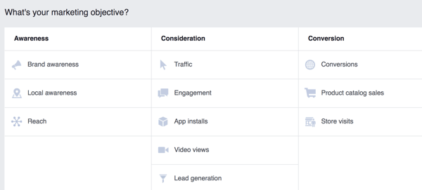 Your campaign goal helps Facebook determine which people in your target audience will see your ad.