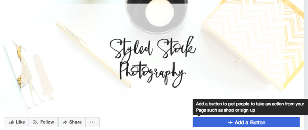 Add a Call To Action button to your Facebook business page cover photo.