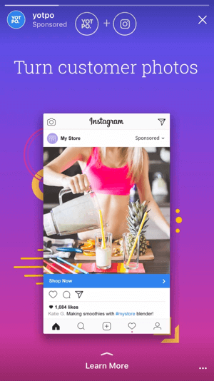 The new Instagram story ad objectives let you send users to your site and apps, driving real conversions instead of just hoping for brand awareness.