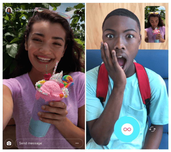 Instagram Stories replies now include photos, videos, and Boomerangs.
