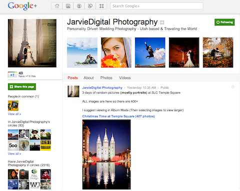 jarvie google+ page