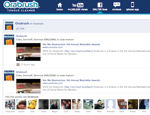 orabrush facebook page