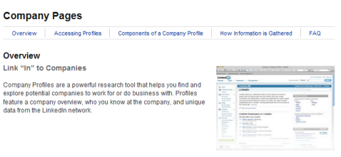 linkedin company pages