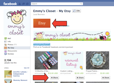 emmy etsy share on facebook