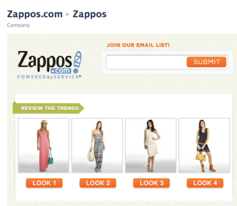 zappos fan only content